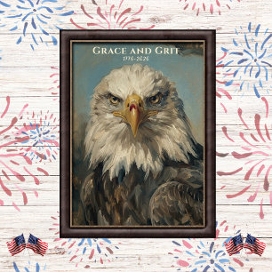 Affiche Art de l'aigle chauve Grace et Grit 1776