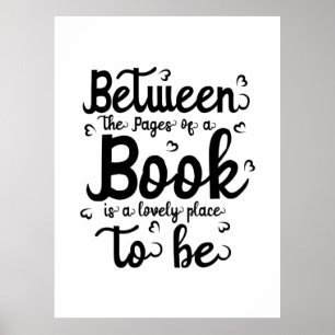 Affiche Art De Lecture Entre Le Papier D'Un Livre