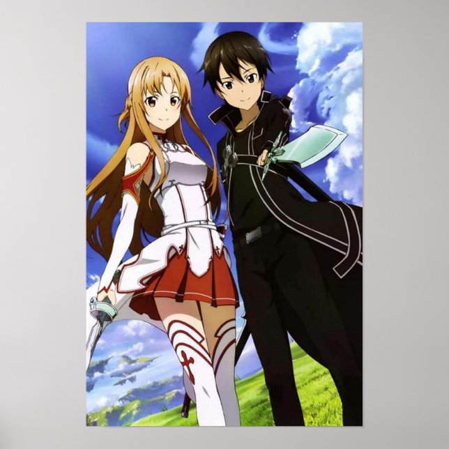 Affiche Art de l'épée en ligne Asuna e Kirito (Devant)