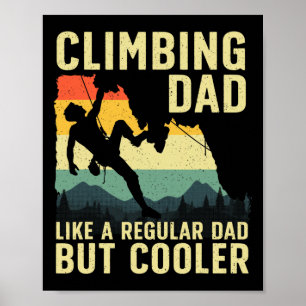 Affiche Art de l'escalade cool pour homme Papa grimpeur de