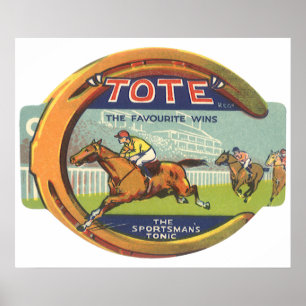 Affiche Art de l'étiquette de produit vintage, Tote Sports