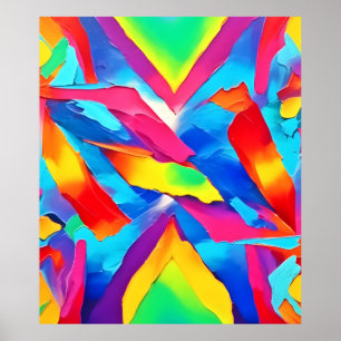 Affiche Art de l'expressionnisme Abstrait coloré