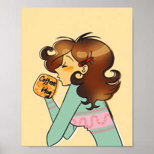 Affiche Art de l'humeur du café cosy du matin
