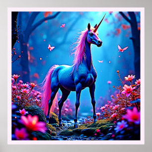 Affiche Art de licorne de fantasy mystique