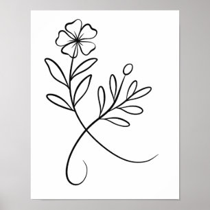 Affiche Art de ligne mariage