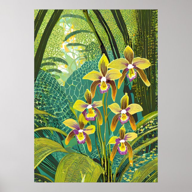 Affiche Art de l'orchidée V03 (Devant)