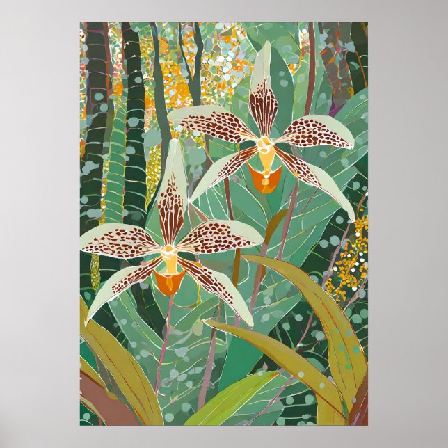 Affiche Art de l'orchidée V12 (Devant)
