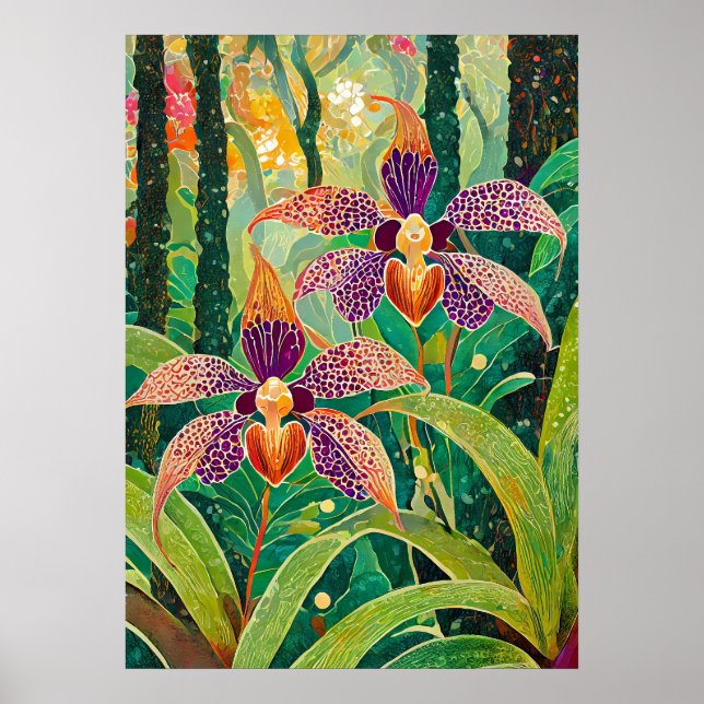 Affiche Art de l'orchidée V26 (Devant)
