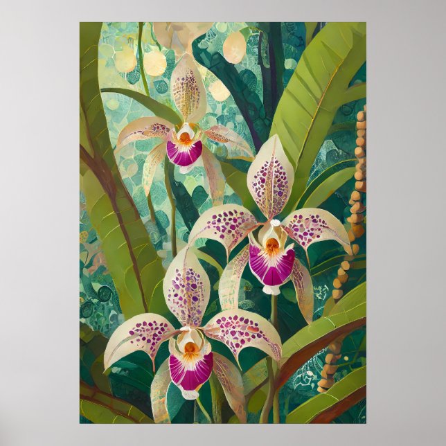 Affiche Art de l'orchidée V27 (Devant)