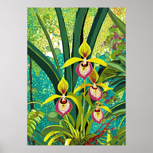 Affiche Art de l'orchidée V32 (Devant)
