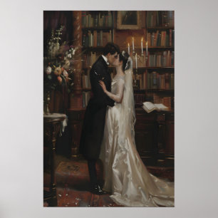 Affiche Art de mariage romantique vintage Académie sombre