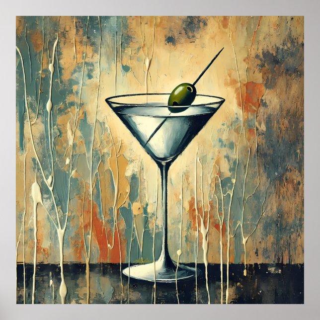 Affiche Art de Martini en techniques mixtes du milieu du s (Devant)