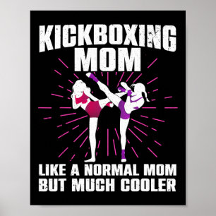 Affiche Art de mère de kickboxing pour mère femmes kickbox