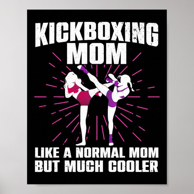 Affiche Art de mère de kickboxing pour mère femmes kickbox (Devant)
