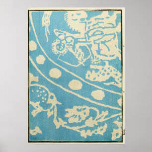 Affiche Art de motif de sculpture sur ivoire chinois de 18