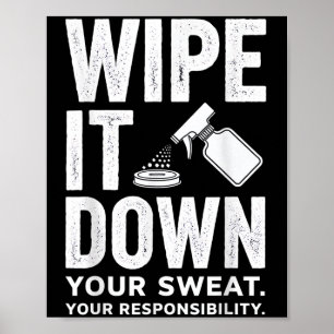 Affiche Art de motivation de fitness Essuyez-le