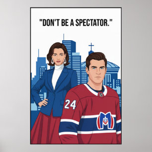 Affiche Art de motivation pour joueur de hockey des Métros