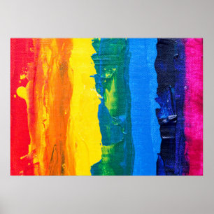 Affiche Art de mur d'arc-en-ciel (style de peinture)
