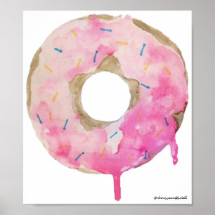 Affiche Art de mur d'égouttement de beignet