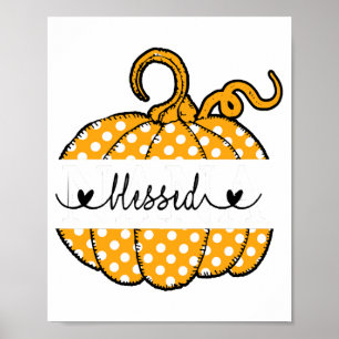 Affiche Art de Nana bénie citrouille Thanksgiving Hallowee