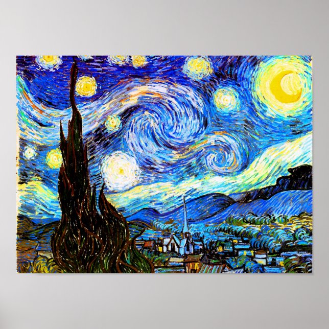 Affiche Art de nuit Van Gogh Starry (Devant)