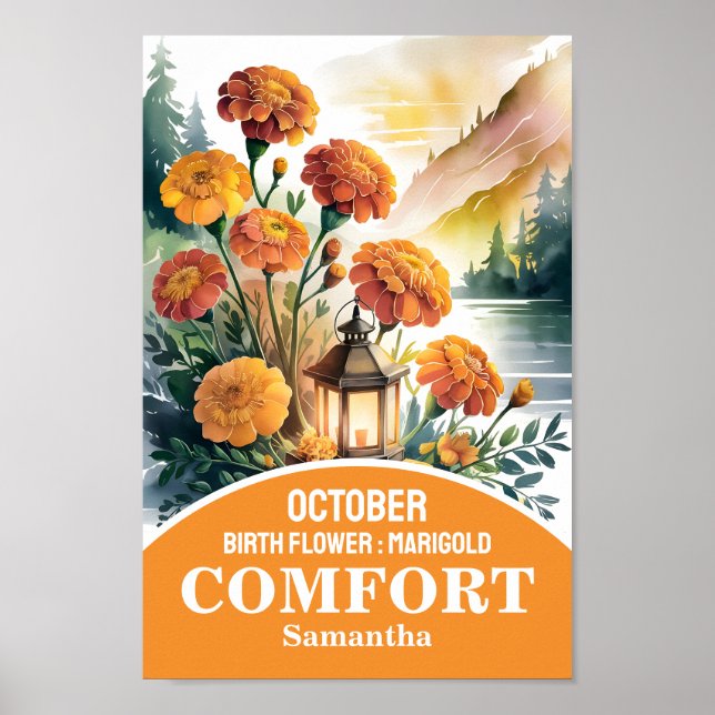 Affiche Art de nurserie chrétien pour le mois de naissance (Devant)