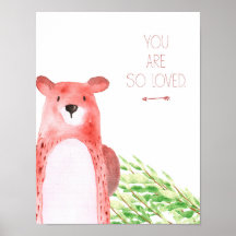 Art de nurserie d'animaux de forêt à l'aquarelle