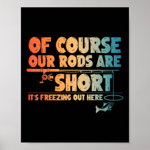 Affiche Art de pêche sur glace drôle pour les hommes pêche