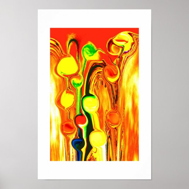 Affiche Art de pluie doré (Devant)