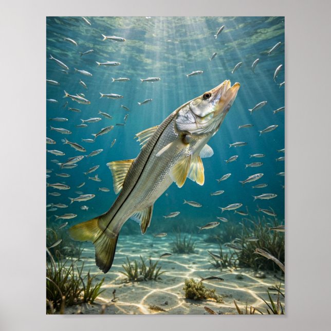 Affiche Art de poisson snook (Devant)