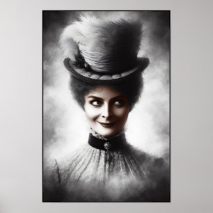 Affiche Art de portrait de l'ère victorienne inquiétante
