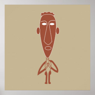 Affiche art de portrait moderne abstrait