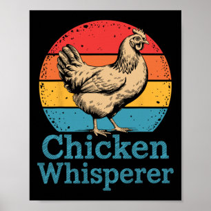 Affiche Art de poulet drôle pour hommes femmes Coq Poulet