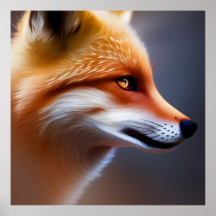 Affiche Art de Red Fox AI