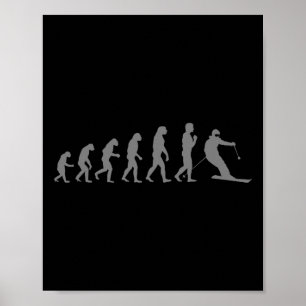 Affiche Art de ski cool pour hommes et femmes Thème ski Am