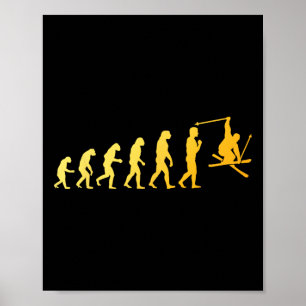 Affiche Art de ski cool pour hommes et femmes Thème ski Am