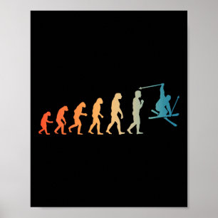 Affiche Art de ski cool pour hommes femmes thème ski amate