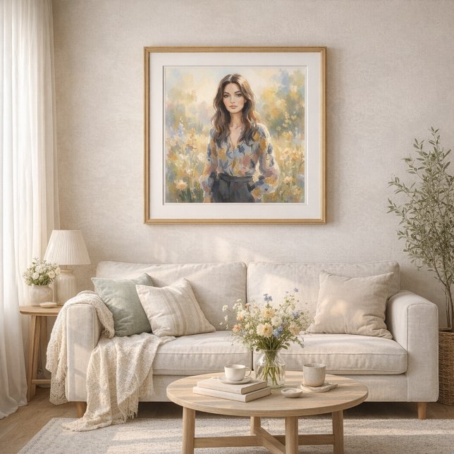 Affiche Art de style impressionniste de femme élégante  (Créateur téléchargé)