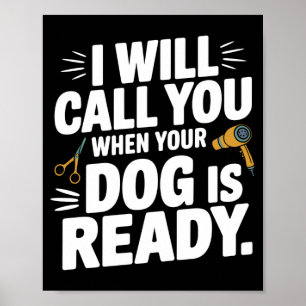 Affiche Art de toilettage de chien cool pour hommes femmes