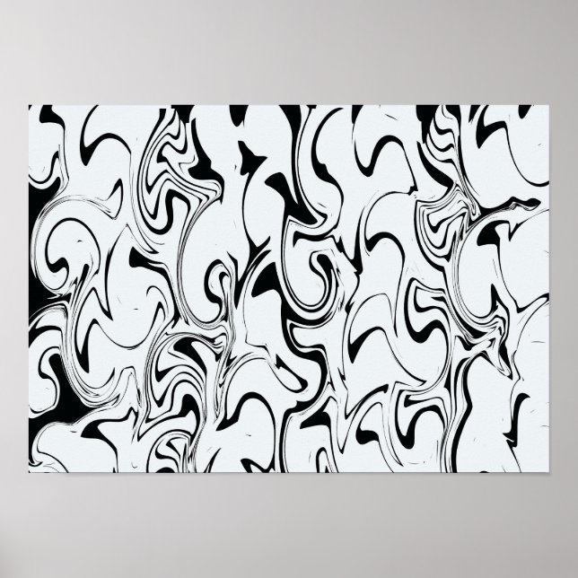 Affiche Art de tourbillon abstrait (Devant)