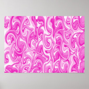 Affiche Art de tourbillon abstrait - Magenta