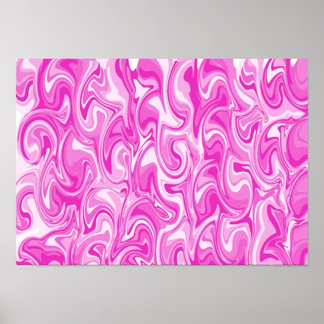 Affiche Art de tourbillon abstrait - Magenta (Devant)