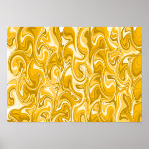 Affiche Art de tourbillon abstrait - Marron