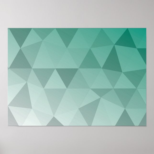 Affiche Art de triangle abstrait - Tons rouges (Devant)