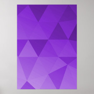 Affiche Art de triangle abstrait - Tons rouges