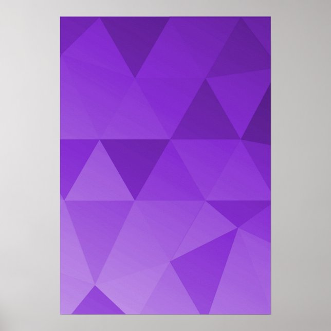 Affiche Art de triangle abstrait - Tons rouges (Devant)