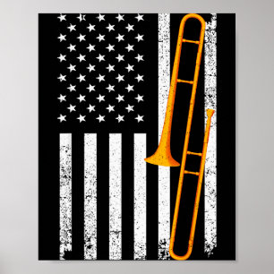 Affiche Art de trombone drôle pour hommes femmes musique j