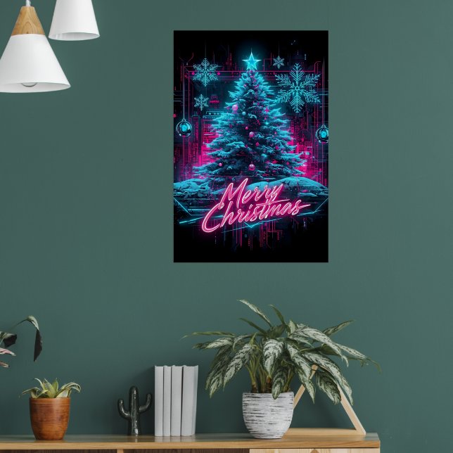 Affiche Art de vacances néon futuriste (Salon 1)