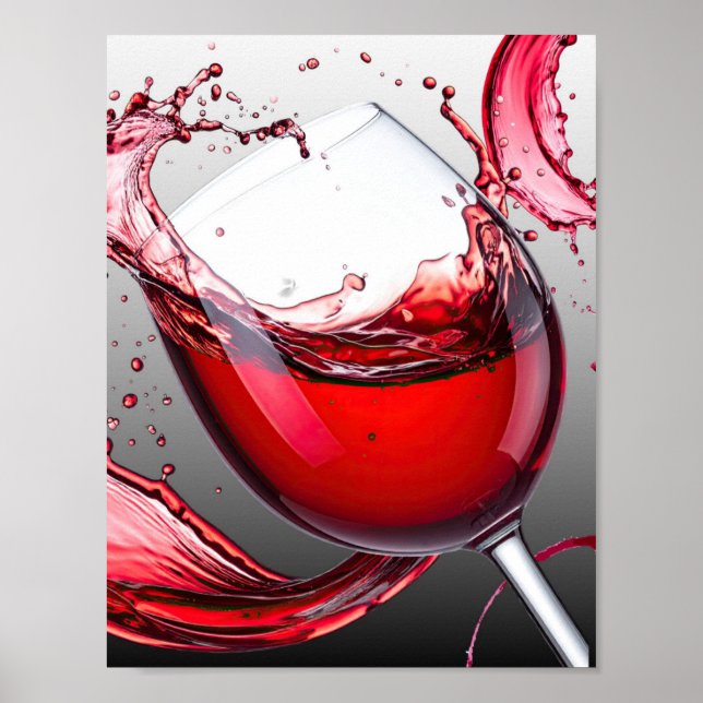 Affiche Art de verser du vin rouge (Devant)