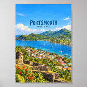 Affiche Art de voyage peint de Portsmouth